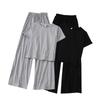 Women's 2025 Korean Style Casual Summer Sportswear Set: Short Sleeves & Wide-Leg Pants Two-Piece
