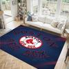 Boston Red Sox Design Kristall Samt Teppich Gemütlich Kein?Rutschfester Teppich mit Aufdruck für Schlafzimmer Wohnzimmer Eingang