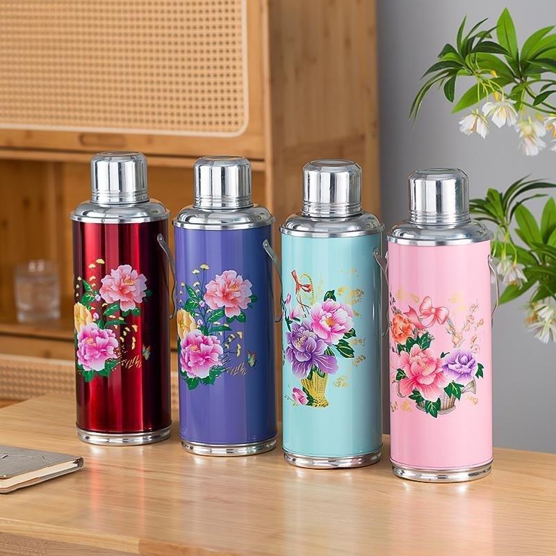 Retro Large-Capacity Portable Thermos Kettle for Home and Dormitory
