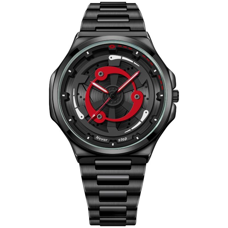 

Топ Новые Мужские Часы Мода Крутое Колесо И Вращающиеся Мужские Кварцевые Часы Светящиеся Студенческие Часы