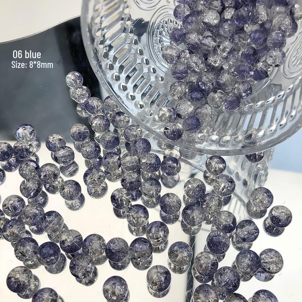 Purple Lampwork Glass Beads: Imitation Jade Fragments for DIY Jewelry Making