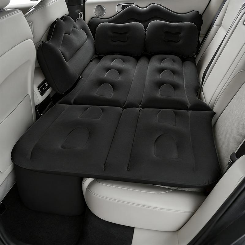 Foldable Inflatable Car Mattress for Comfortable Sleep with builts in Pillows and Cup Holders Ideal for Road and Camping Adventures