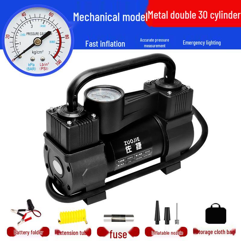 Portable 12V Electric Dual Cylinder Car Tire Inflator Pump