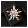 Fireworks brooch, European and American personality style, star colored diamond flower brooch, women's fashionable alloy diamond chest flower