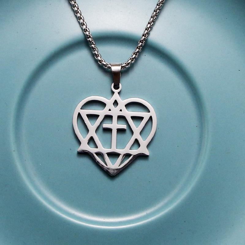 Messiah's Heart Star of David Hip-Hop Necklace - Men's & Women's Stainless Steel Pendant Jewelry