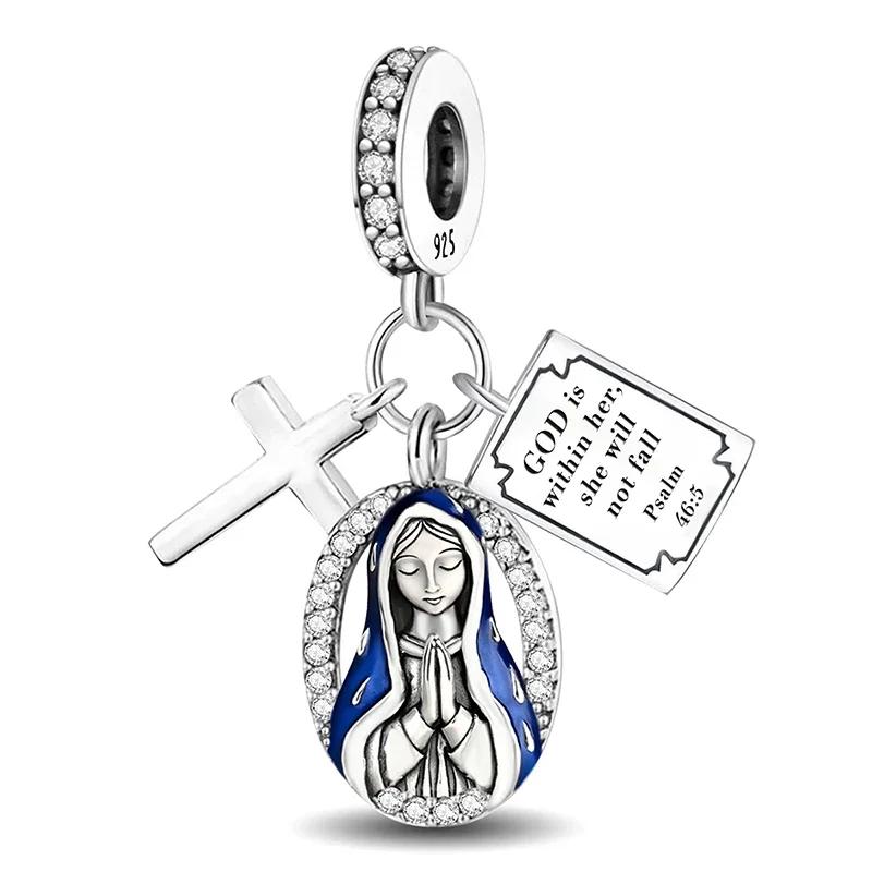 Copper Angel Cross Hand Bible Series Charms Beads Diy Bracelet Bangle Making Gift Of High Quality Fine Jewelry