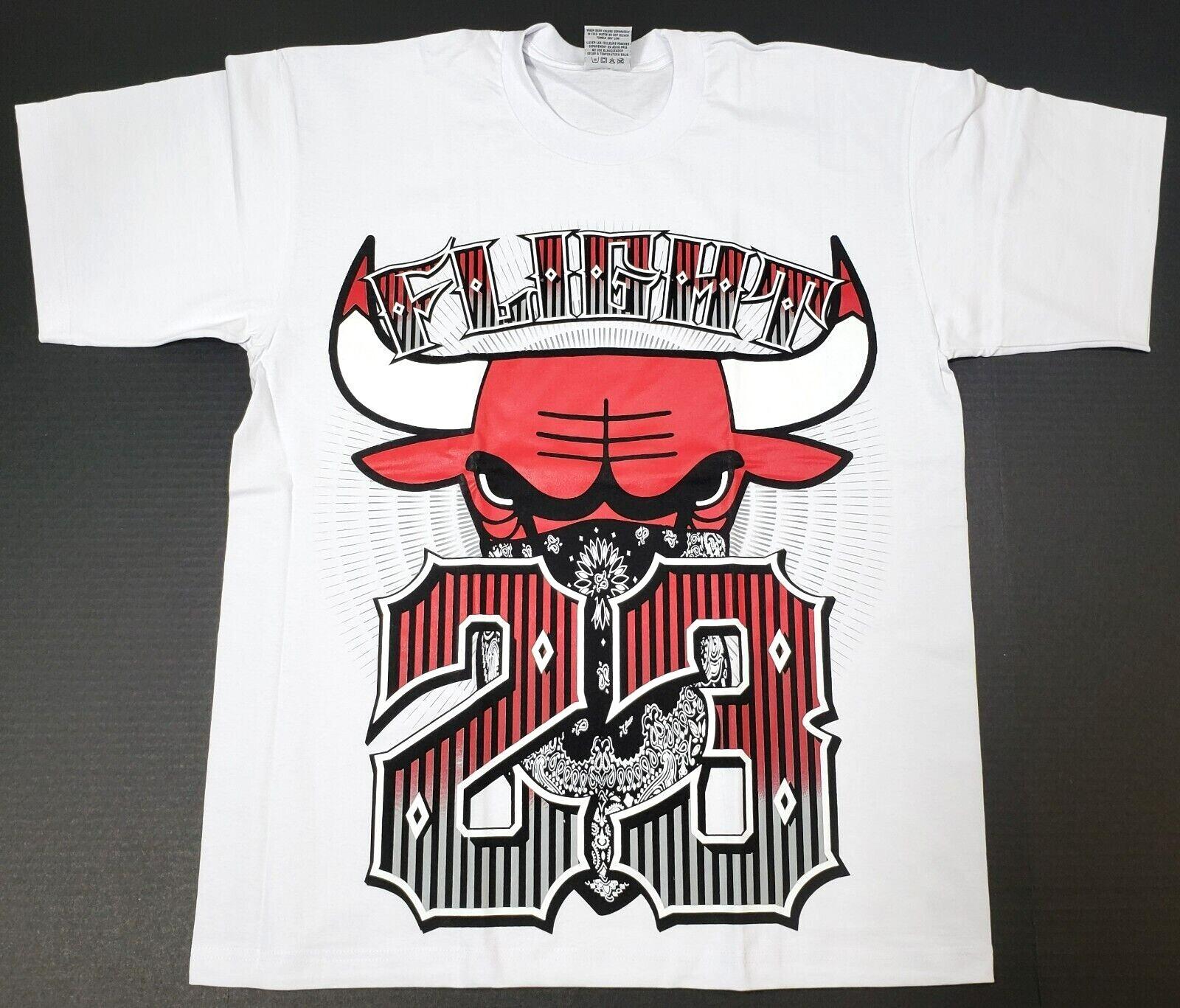 Chicago T-shirt Chi Town Windy City Bulls 23 Tee Men s White New XL
