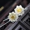 925 Silver Long Flower Earrings Elegant Lady Prevent Allergy Fashion Jewelry New Design