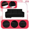 Sofa Corner Sofa Alicja with Pouf Sofa Sofa Bed Family Meble Black