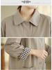 Women's Mid-Length Trench Coat - 2025 Autumn/Winter Korean Style, Casual & Versatile Literary Design