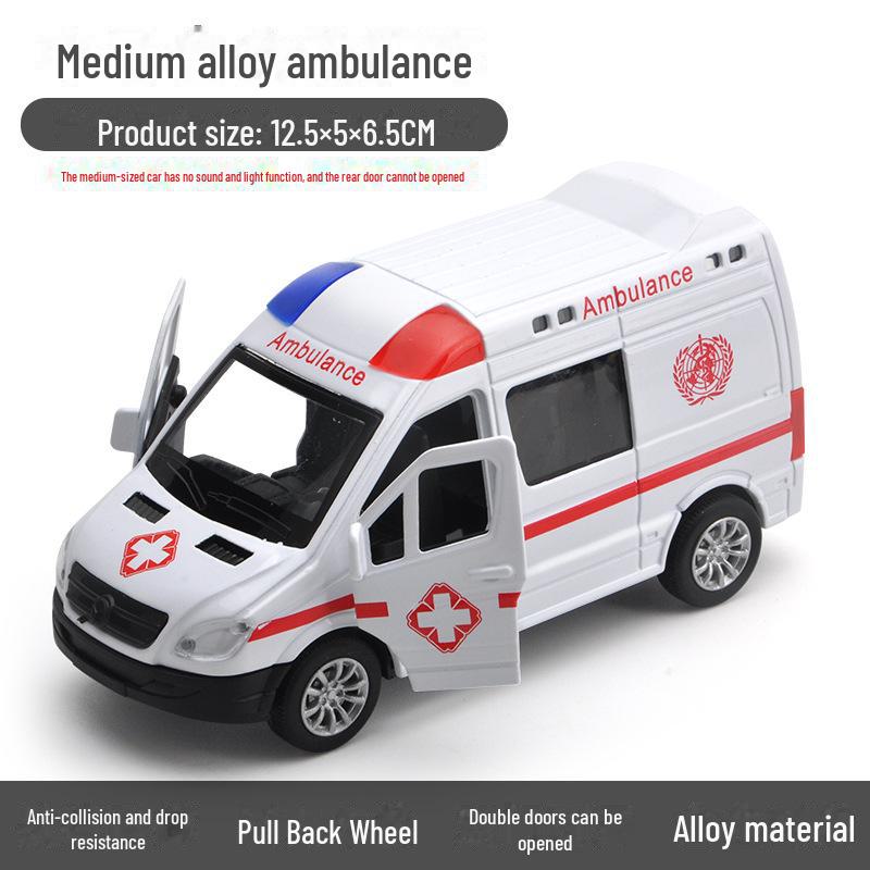 

Детский игрушечный фургон из сплава: Модель машины скорой помощи, пожарной машины, спецназа - инерционный механизм, бесплатная доставка