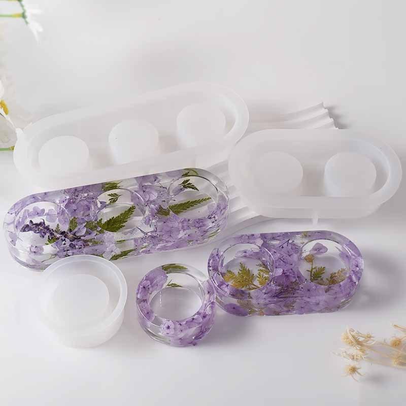 DIY Zylindrischer Kerzenständer Silikonform Zement Gips Kerzenhalter Form Duft Aromatherapie Dekoration Harzform