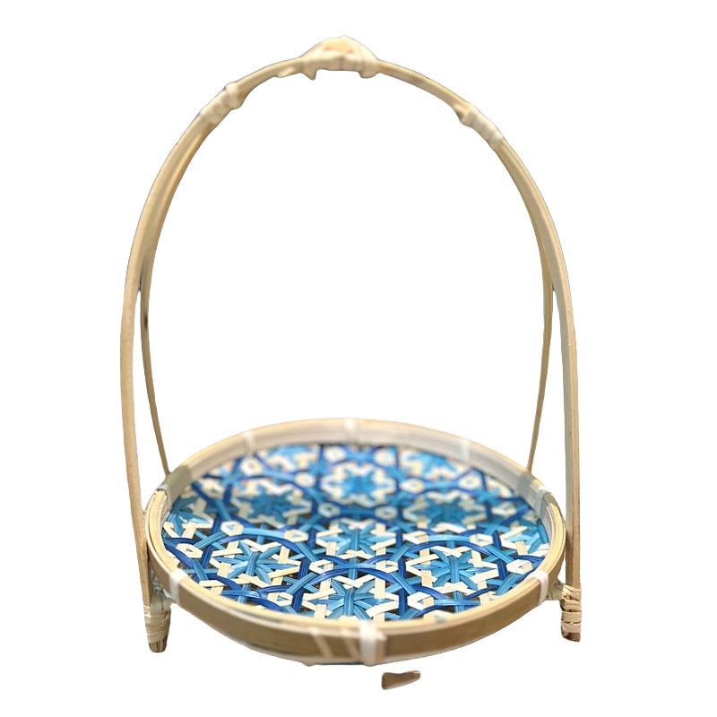 Handgeflochtener Bambus-Siebkorb für Dim Sum und Desserts - Ideal für die Präsentation von Gebäck und chinesische Verlobungstafeln