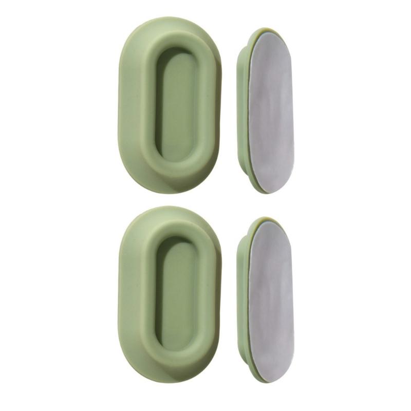 1Pair Adhesive Magnetic Remote Control Holder Silicone Wall Mount for TV and Device Organization