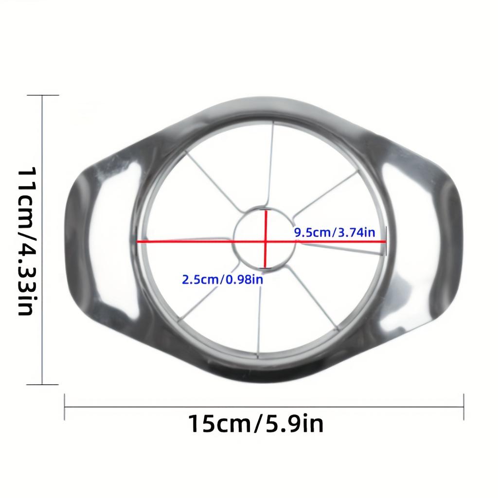 Stainless steel apple slicer Reusable corer and divider Creative Fruit Cutter Essential kitchen gadgets Very suitable for outdoor picnics and
