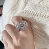 Trendy Geometric Grid Openable Finger Ring for Women - Hip Hop Style