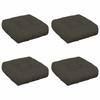 4 Piece Seat Cushions VIANEN 4 Pcs 100percent Polyester Anthracite