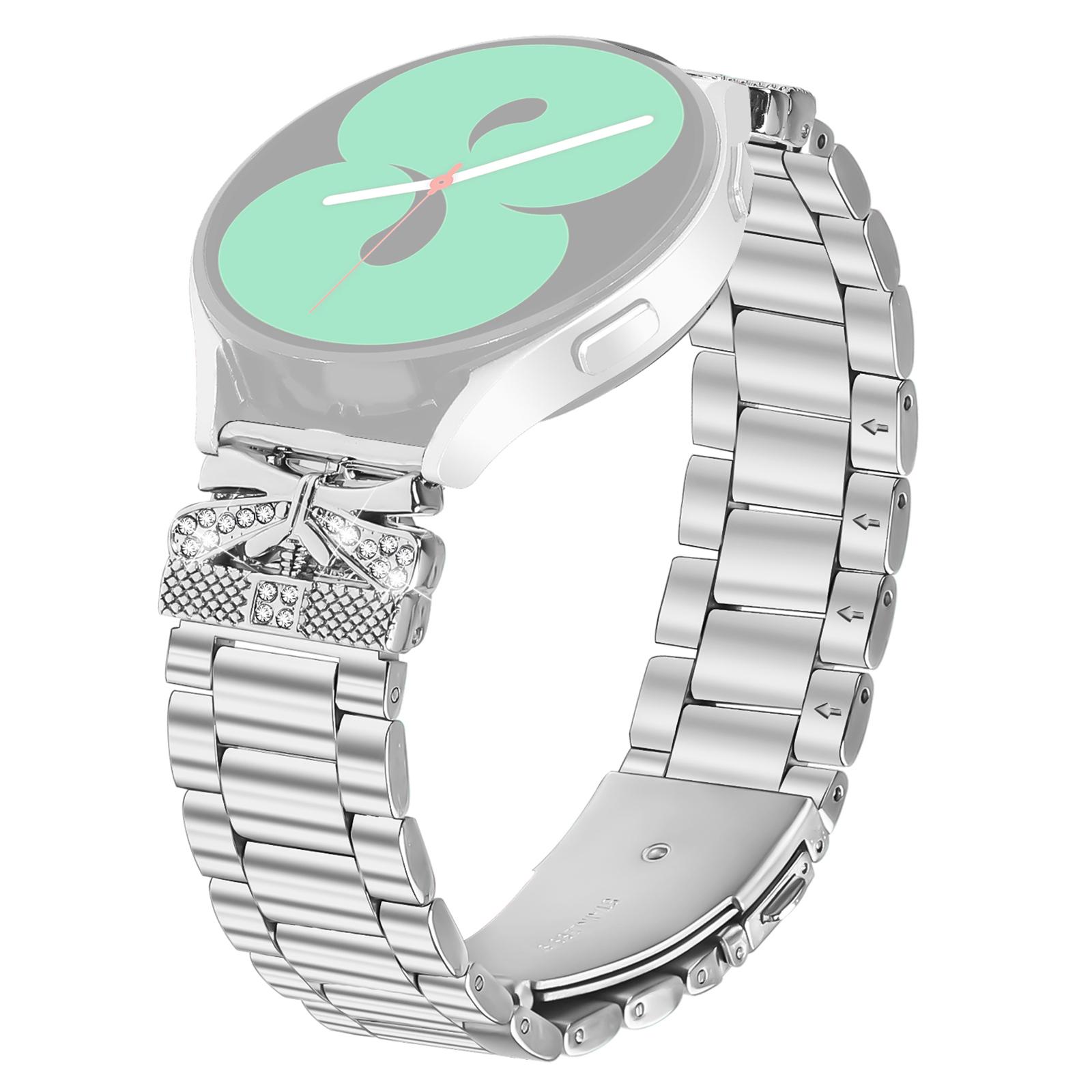 

Для Gabb Watch 3 Запасний ремінець Метелик Стрази Декор Срібний Браслет для годинника з нержавіючої сталі As Shown A