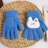 Fashion Children's Cute Cartoon Winter Warm Gloves Rabbit Strawberry Gloves Windproof Knitted Gloves