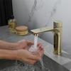 Messing Smart Sensor Badezimmer Waschtischarmatur Deckmontiert Kalt- und Warmwasser-Mischer Waschtischarmatur Kran Infrarot-Sensor