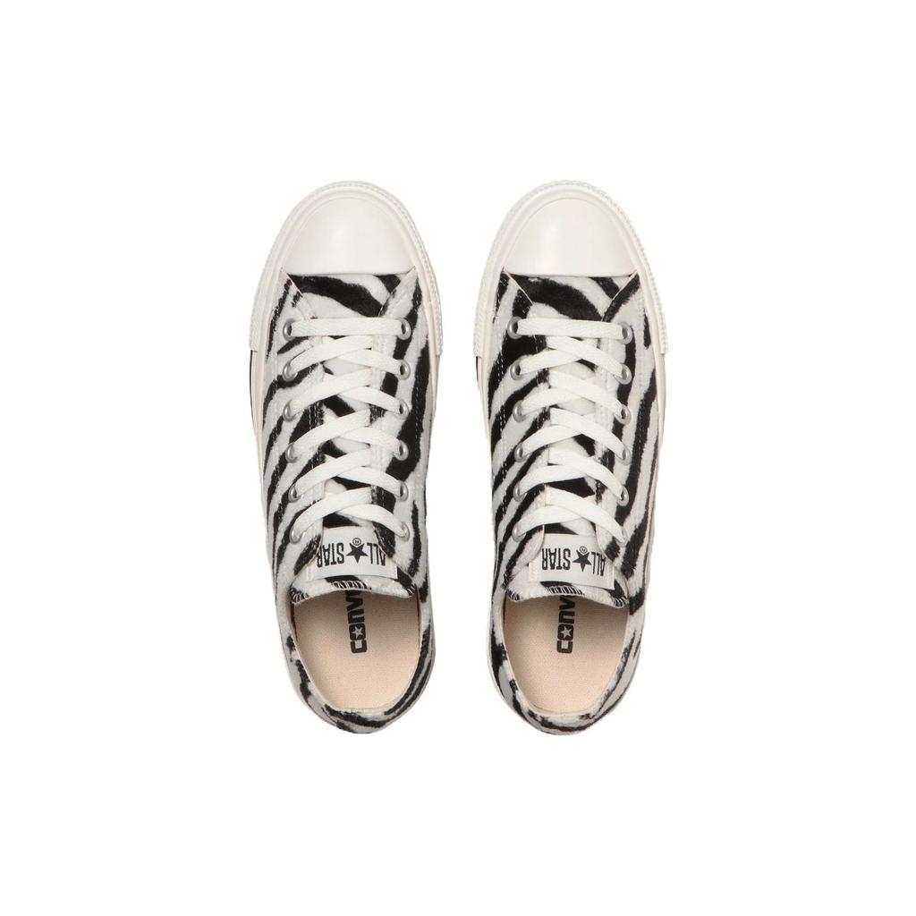 Converse All Star Zebrafur Ox Comfortable Versatile Durable Low-Top Canvas Shoes Unisex Sneakers Black White 31310380