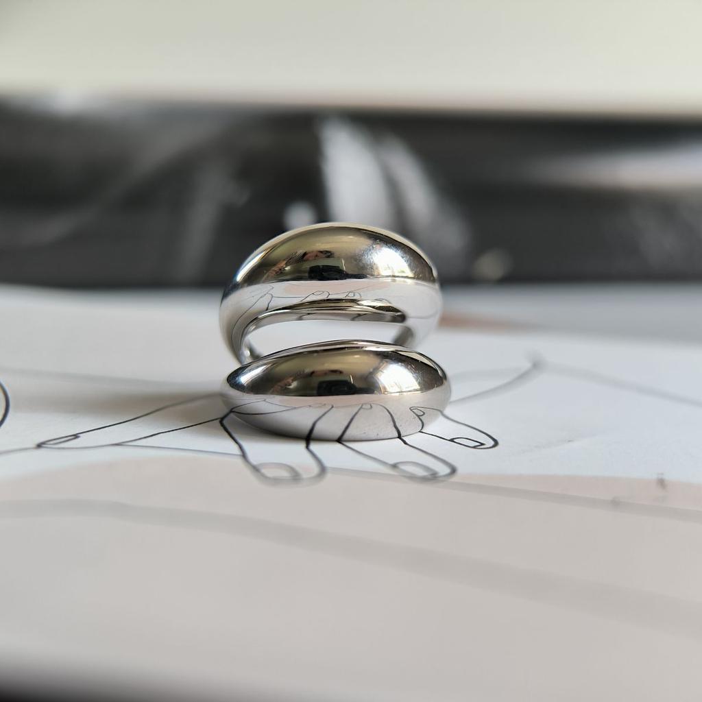 Silver Ring Without Stones, Product Weight 7.43 Gr (2185963)