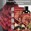 YUITIKUE Champú Tinte para el Cabello Borgoña 7 en 1 100ml - Color Vibrante de Larga Duración con Cuidado Nutritivo Botánico
