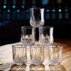 6pcs Diamond Patterned Water Cup Beer Cup Glass Cup Juice Cup Milk Tea Cup White Wine Cup Diamond Cup Wine Cup Bar Utensil 85ml