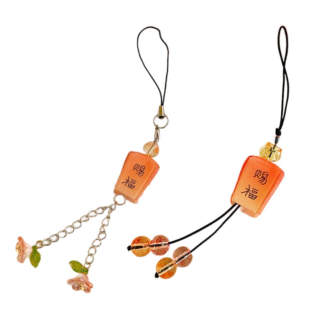 Laternenperlen-Anhänger Handy-Charm Hängeseil Niedliche Handykette Riemen Taschenanhänger Lanyard Schlüsselanhänger Zubehör