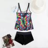 Women's Two Piece Tankini Swimsuit Set with Built-in Bra and Skirt Style Bottoms Stretchy Fabric for Comfortable Fit and Support