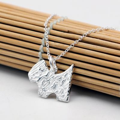 Klassische 925 Sterling Silber Halskette für Damen Stern Gleicher Stil Welpenanhänger Silber Rolo Kette 16-20 Zoll Schlüsselbeinschmuck