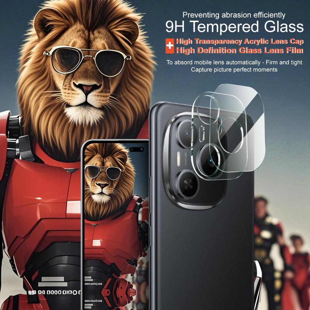 IMAK For Honor Power 5G Tempered Glass Camera Lens Protector+Acrylic Lens Cap