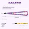 Lanyard Nero Multifunzionale Personalizzato Creativo con Porta Badge Separato per Badge Identificativi dei Dipendenti.