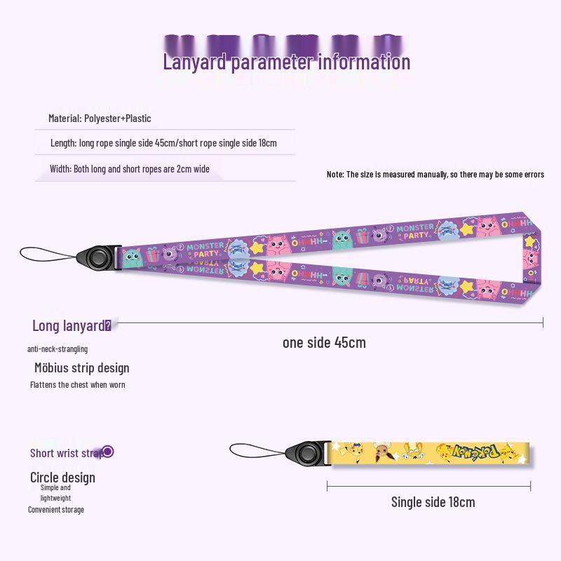 Lanyard Nero Multifunzionale Personalizzato Creativo con Porta Badge Separato per Badge Identificativi dei Dipendenti.