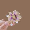 Fashion Purple Lilac Flower Delicate Brooches For Women Clothing Coat Banquet Accessories Gifts