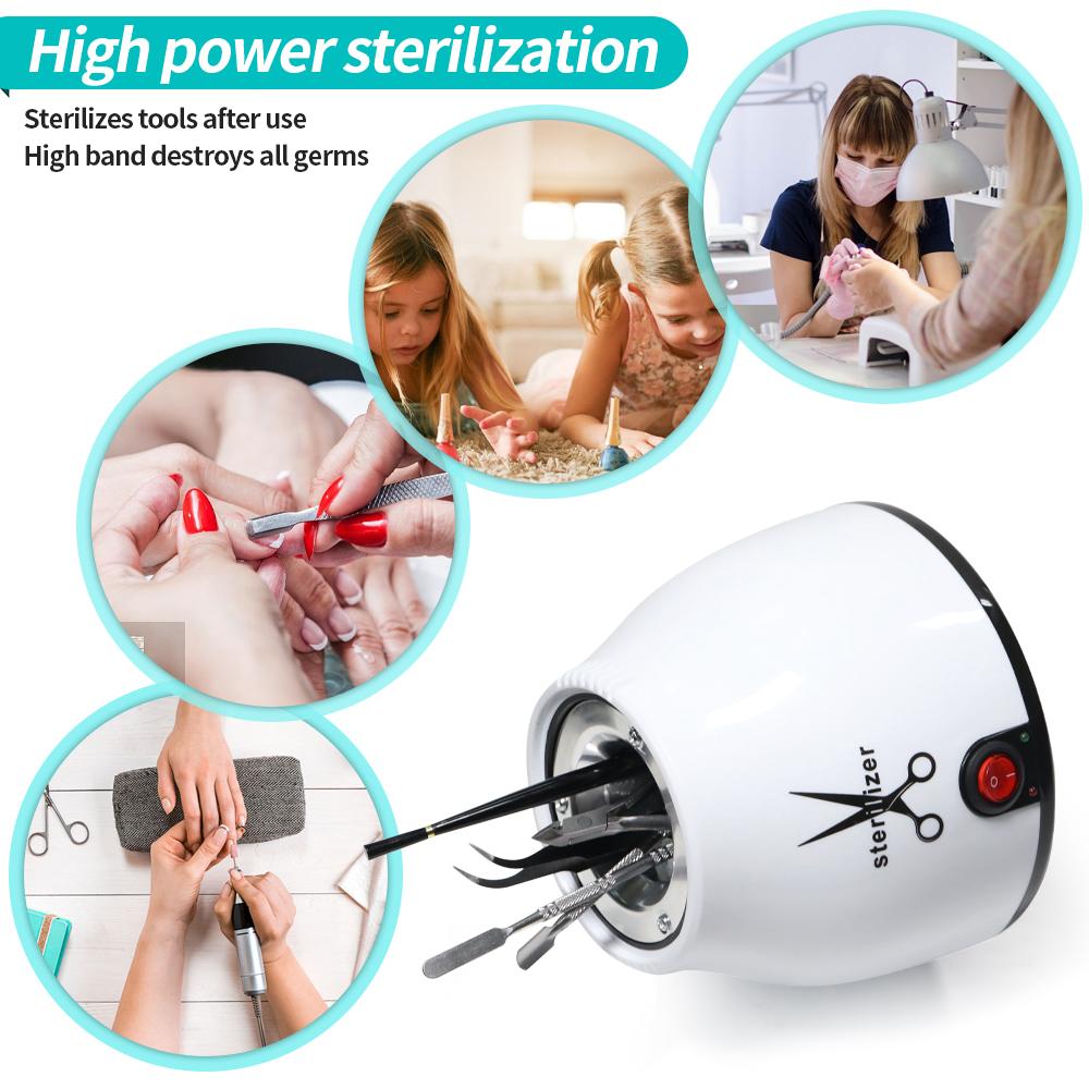 Metal Tool Sterilizer With Glass Beads Major High Temperature Sterilization Hairdressing Medical Tools Sterilization Container