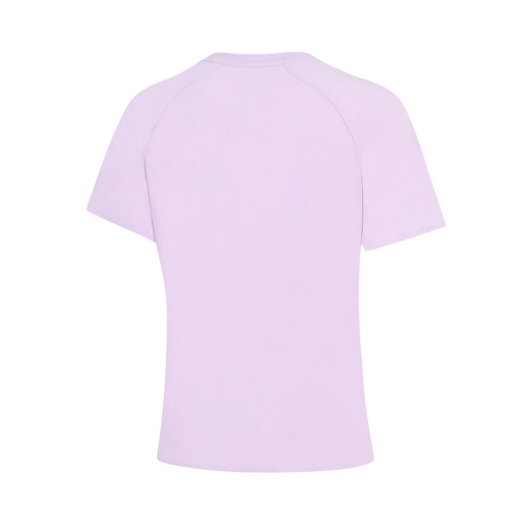 Li-Ning Fashionable Breathable Short Sleeve Sports Leisure T-Shirt Women tops Cool-Purple ATSW414-12