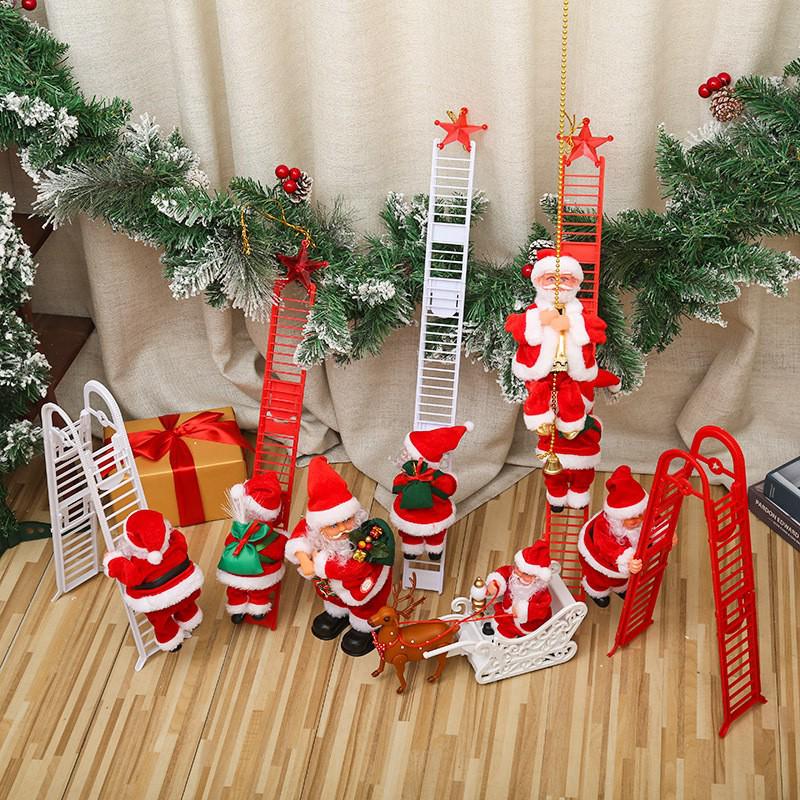 Classic Santa Claus Climbing Rope with Beads - Christmas Decoration Toy