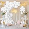 Hochzeitsthema Luftballons Girlande Set Weißer Ballonbogen Hochzeitstag Brautparty Kindergeburtstag Party Dekoration Hintergrund