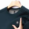 Men's Fleece-Lined Casual Round Neck Hoodie - Thick Warm Long Sleeve for Winter 2025