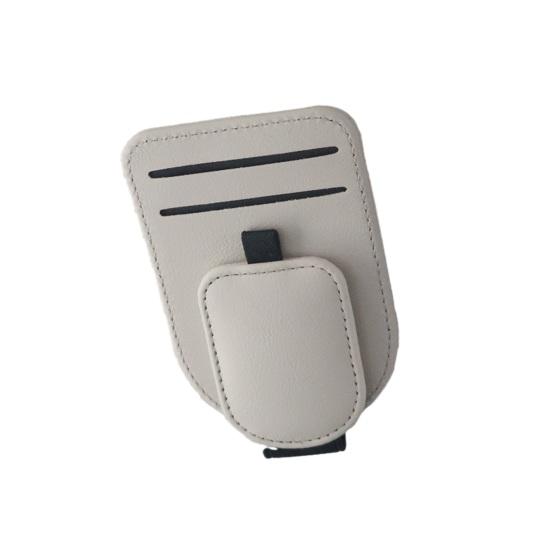 Magnetic Car Glasses Clip, Sunglass Holder for Sun Visor, Driving Sunglasses Clip with Card Holder for Car Interior Accessories