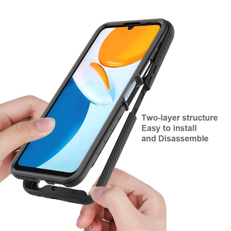 Funda de teléfono de TPU transparente a prueba de golpes con diseño de cielo estrellado para Honor X7