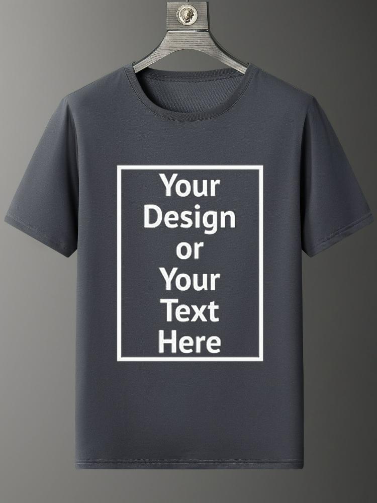 Your textphoto can be customized cotton printed leisure summer round neck short sleeve Tshirt personalized design