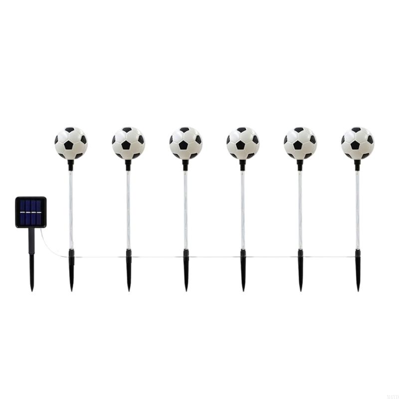 Plastic Pathway Light Solar Deck Lamp Football/Basketball/Baseball with Intelligent Light for Lawn M4YD
