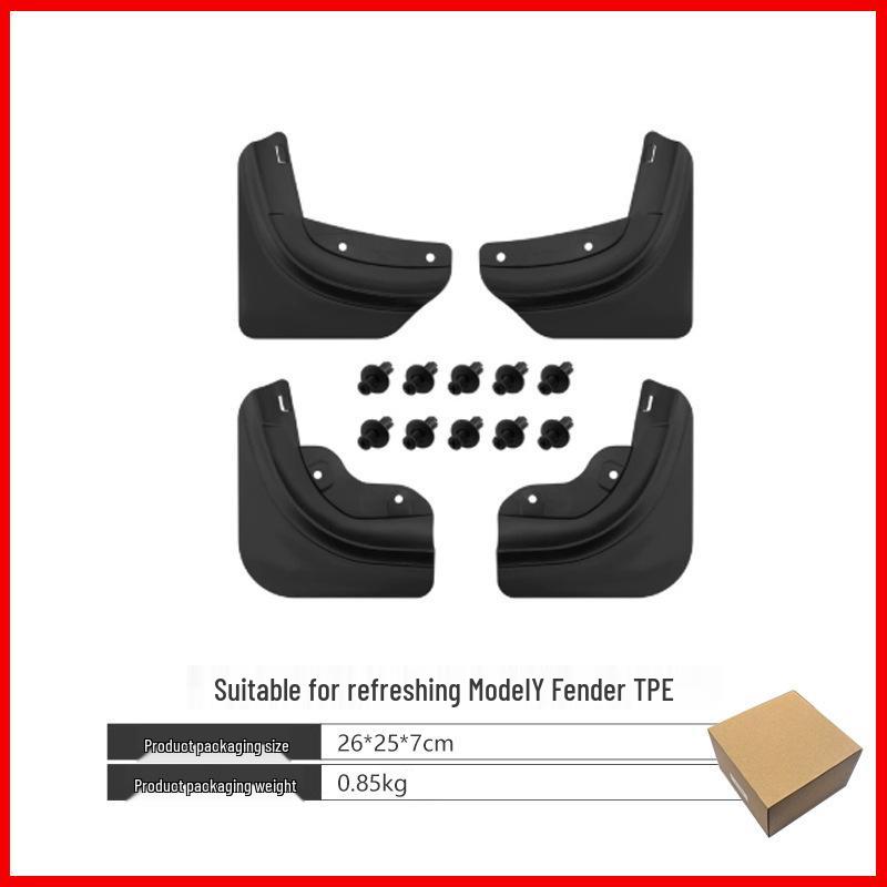 Dedicated No-Drill Mudguards for Tesla Model Y