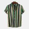 2026 Summer New Printed Short Sleeved Men's Flower Shirt with Quick Drying Pattern