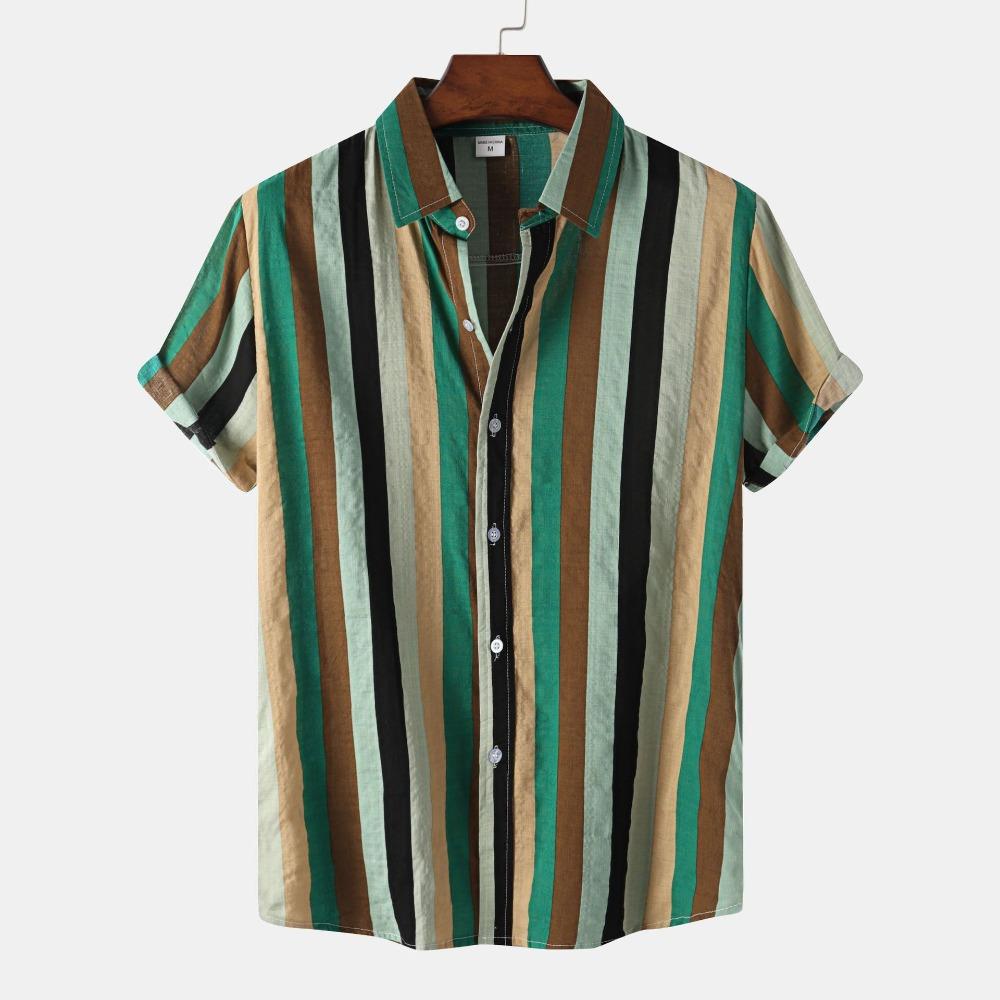 2026 Summer New Printed Short Sleeved Men's Flower Shirt with Quick Drying Pattern
