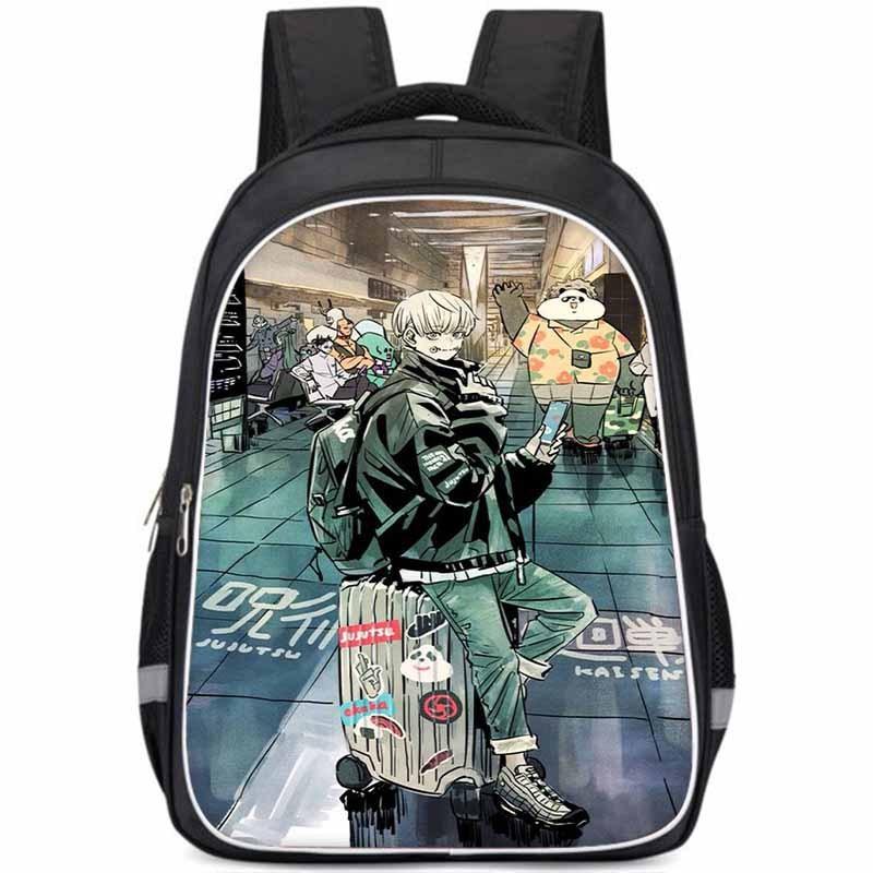 Spacious Jujutsu Kaisen Backpack For Kids With Lightweight Oxford Fabric