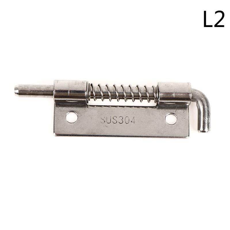 1Pc 304 Stainless Steel Loaded Hinge Security Spring Bolt Barrel Latch Hardware