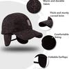 Men Autumn Winter Hat Outdoor Thick Warm Adjustable Earmuffs Baseball Cap